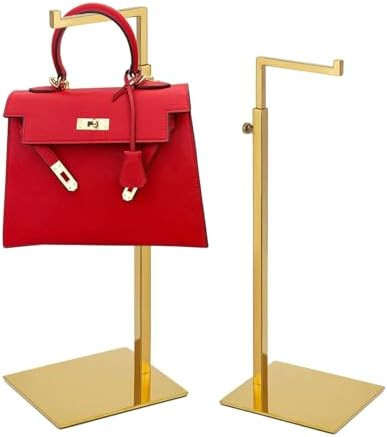 Gold Purse Display Stand, 2 Pack Handbag Display Stand Adjustable Height Stainless Steel Stabilit... | Amazon (US)