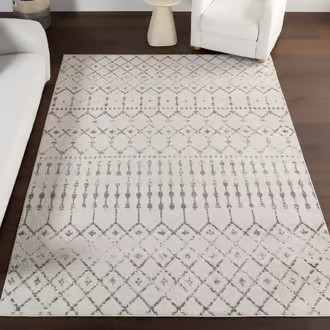 Rugs USA Gray Bosphorus Moroccan Trellis rug - Contemporary Round 4' | Rugs USA