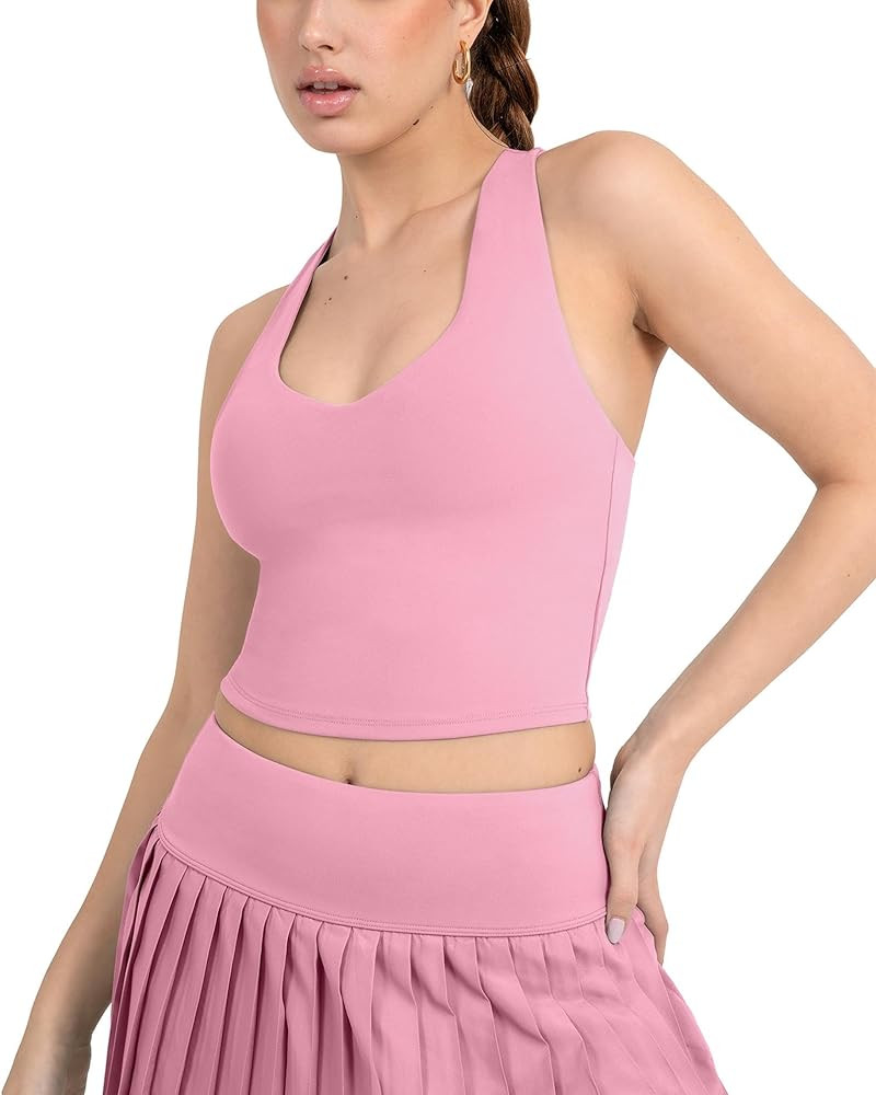 YITTY Active Bra Tank Tops for Women, Longline Sports Bra Tank, Removable Cups, Low Impact Suppor... | Amazon (US)