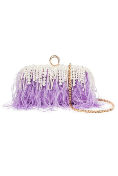 Feather & Waterfall Pearl Clutch - Lilac | Pippa & Pearl
