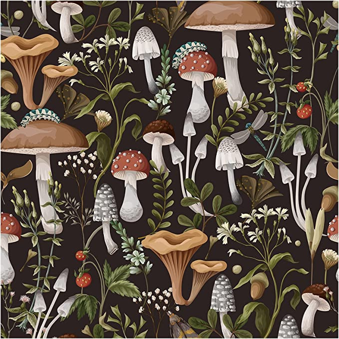 HAOKHOME 93279 Peel and Stick Wallpaper Boho Mushroom Removable Stick on Contact Paper for Bathro... | Amazon (US)
