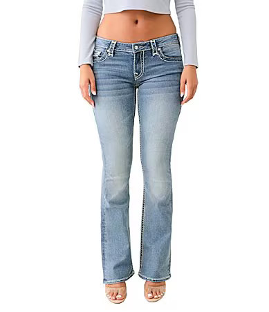 True Religion Becca Low Rise Super T Crystal Bootcut Jeans - 30 | Dillard's