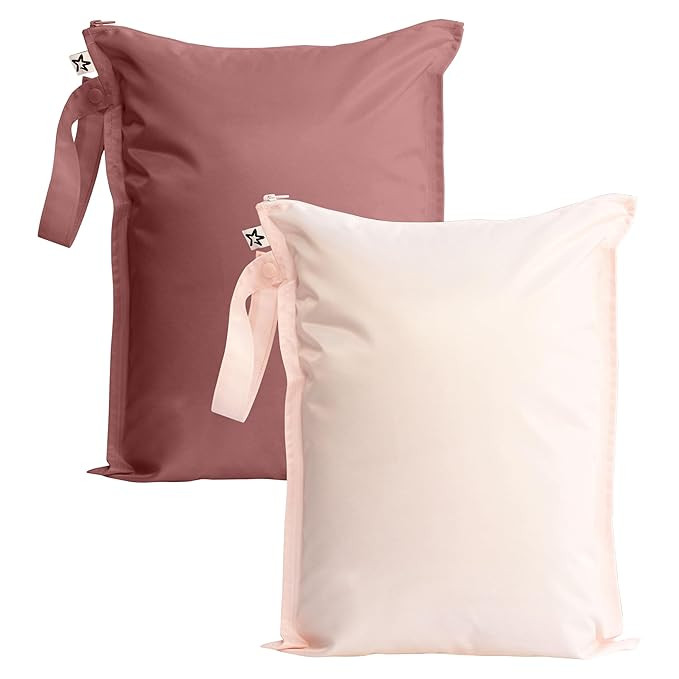 Tiny Twinkle Mess-proof Waterproof Wet Dry Bag | 2 Pack Reusable for Swimsuits, Gym & Baby Clothe... | Amazon (US)