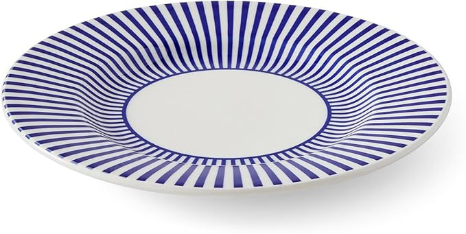 Spode Steccato Collection - 8.75" Salad Plate, Stripe Cobalt Blue | Made of Fine Earthenware | Mi... | Amazon (US)