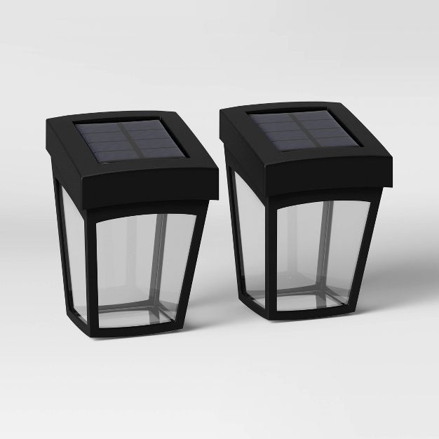 2pk Deck LED Outdoor Lantern Lights Black - Threshold™ | Target