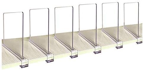 Amazon.com: CY craft Acrylic Shelf Divider, Wood Shelf Dividers,Clear Closet Shelf Separators Clo... | Amazon (US)