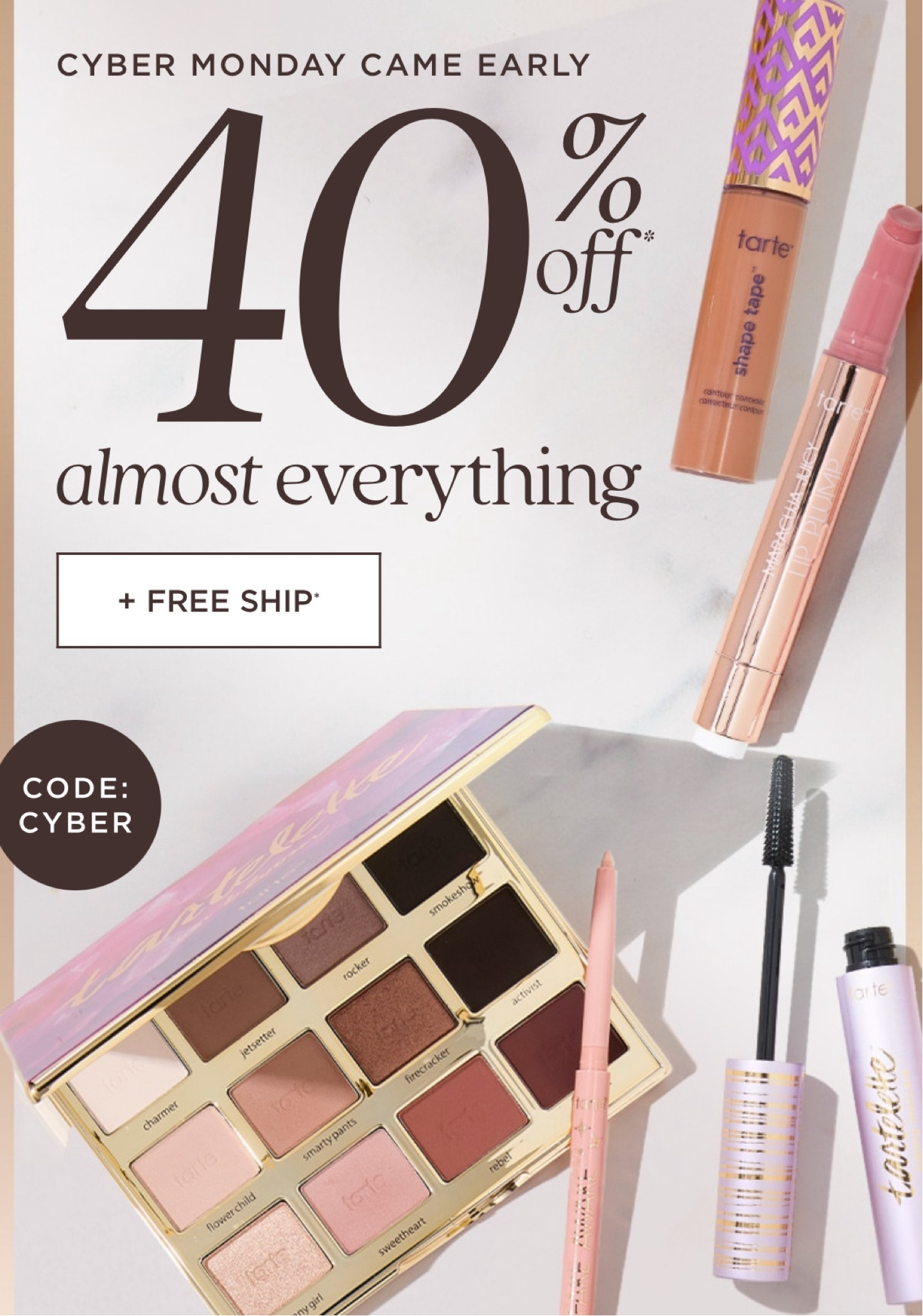 Code: cyber for 40% off at tarte! These are my favorites

#LTKBeauty #LTKSaleAlert