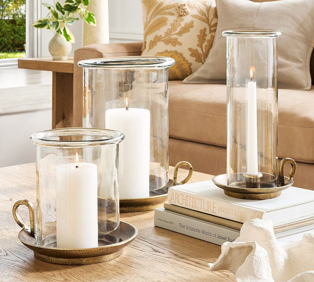 Chamberstick Hurricane Candle Holder | Pottery Barn (US)