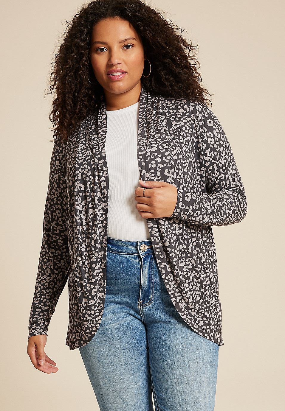 Plus Size Cressa Long Sleeve Cardigan | Maurices