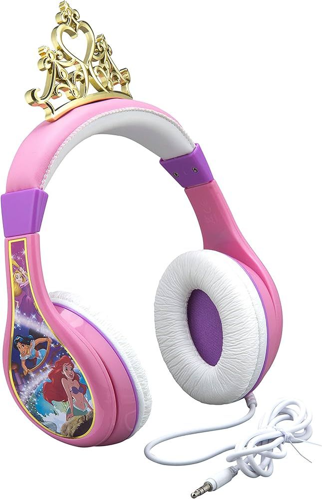 Disney Princess Kids Headphones by eKids with Adjustable Headband, Stereo Sound, 3.5Mm Jack, Wire... | Amazon (US)