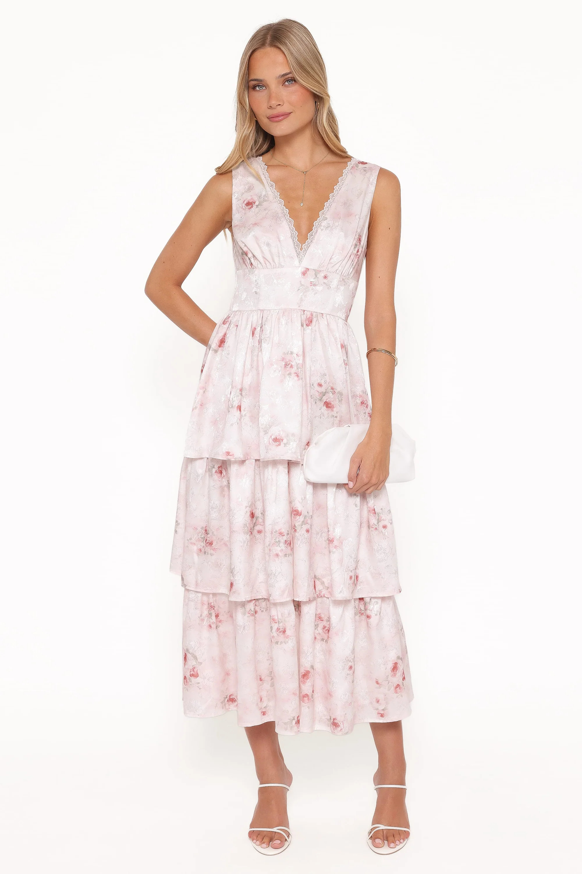 Natarsha Maxi Dress - White Pink Floral | Petal & Pup (US)