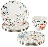 Lenox Sprig & Vine 12-Piece Dinnerware Set, 17.30 LB, White | Amazon (US)