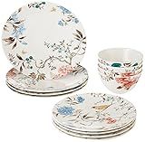 Lenox Sprig & Vine 12-Piece Dinnerware Set, 17.30 LB, White | Amazon (US)