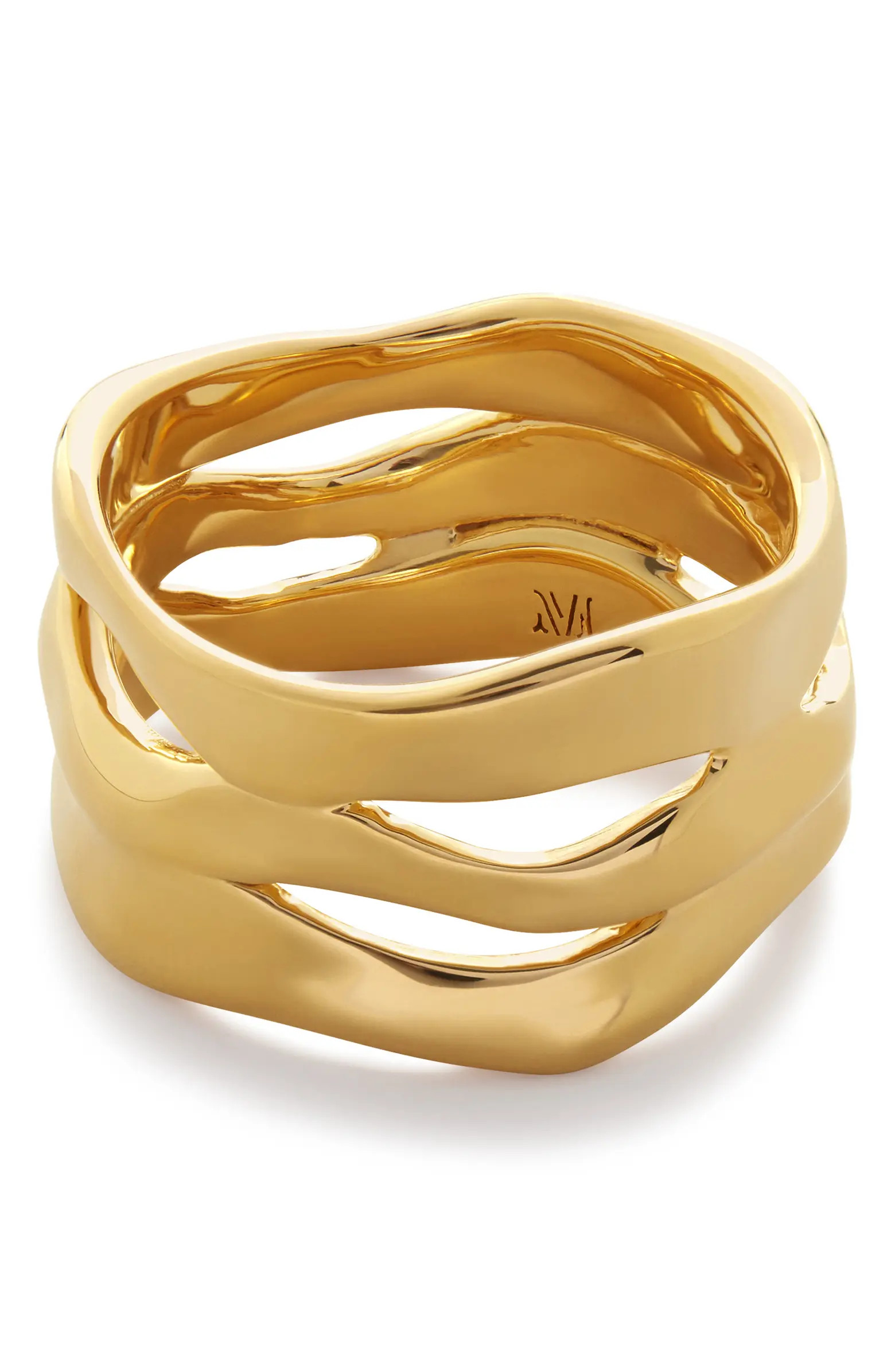Monica Vinader The Wave Triple Band Ring | Nordstrom | Nordstrom