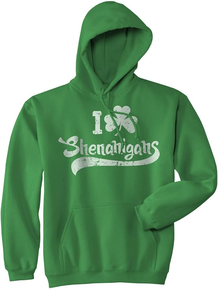 Crazy Dog T-Shirts I Clover Shenanigans Hoodie Funny Irish Clover Sweatshirt Novelty Shirt | Amazon (US)