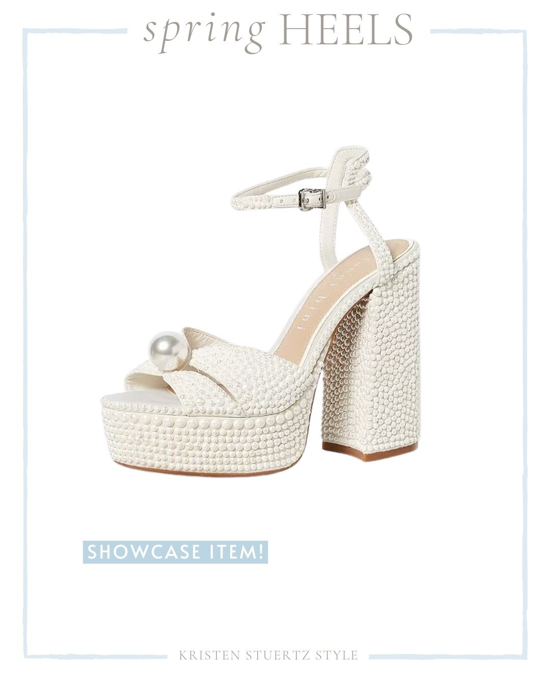 Beautiful Giani Bini platform heels encrusted in pearls and sequins to elevate your bridal look (and height).

#ltkshoecrush @ltk @dillards