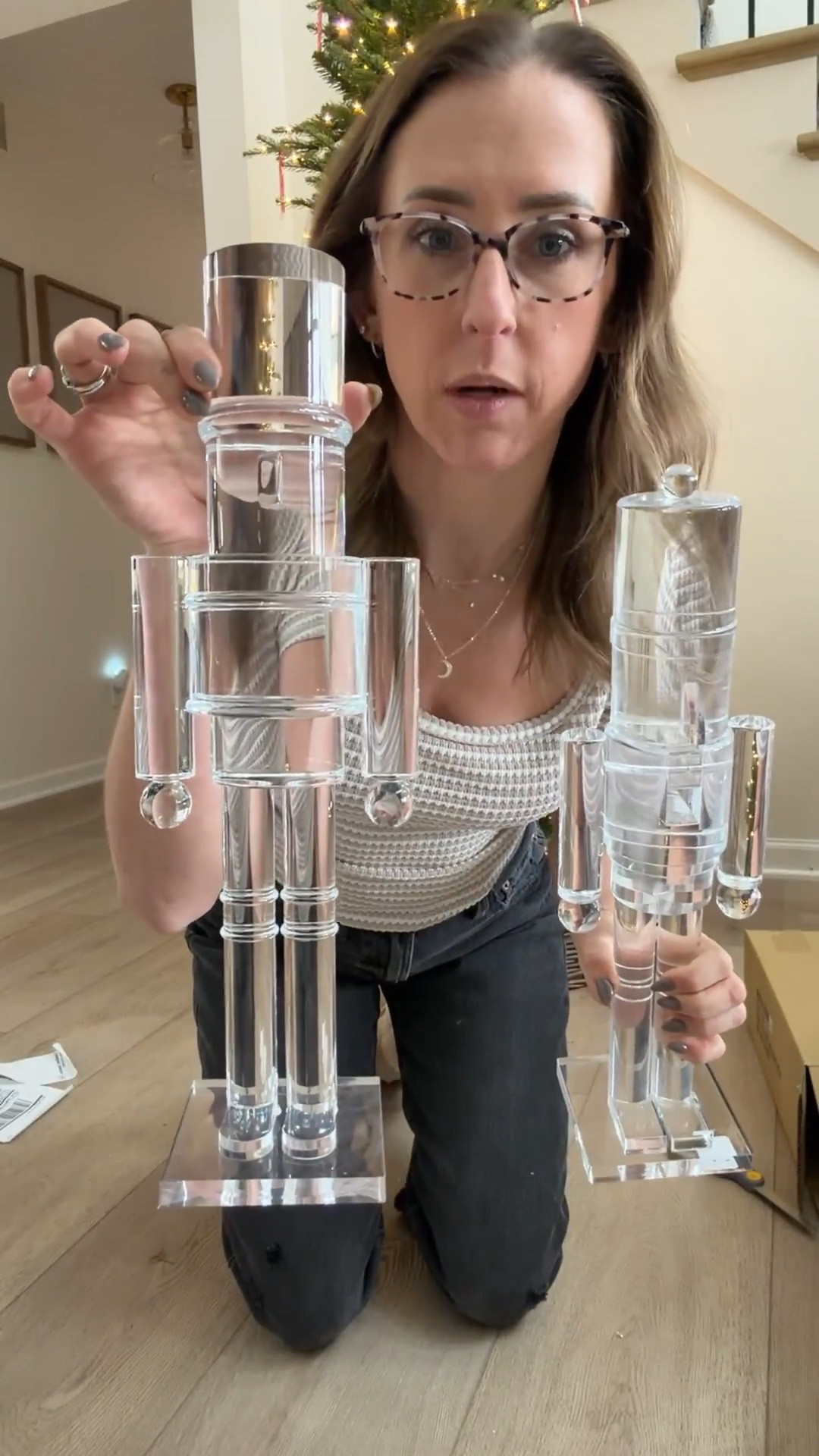 $179 vs $29! Can you tell which acrylic nutcracker is which?! The shorter one is only $29 from Walmart!! The other is $179 from CB2! Both linked here

#LTKSeasonal #LTKFindsUnder50 #LTKHoliday