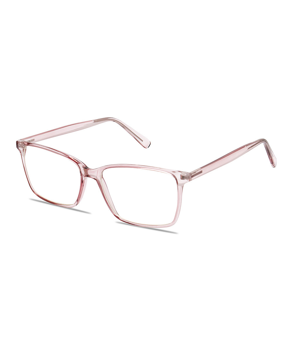 WealthyShades Eyeglass Frames Pink - Pink Jaxson Square Blue Light Glasses | Zulily