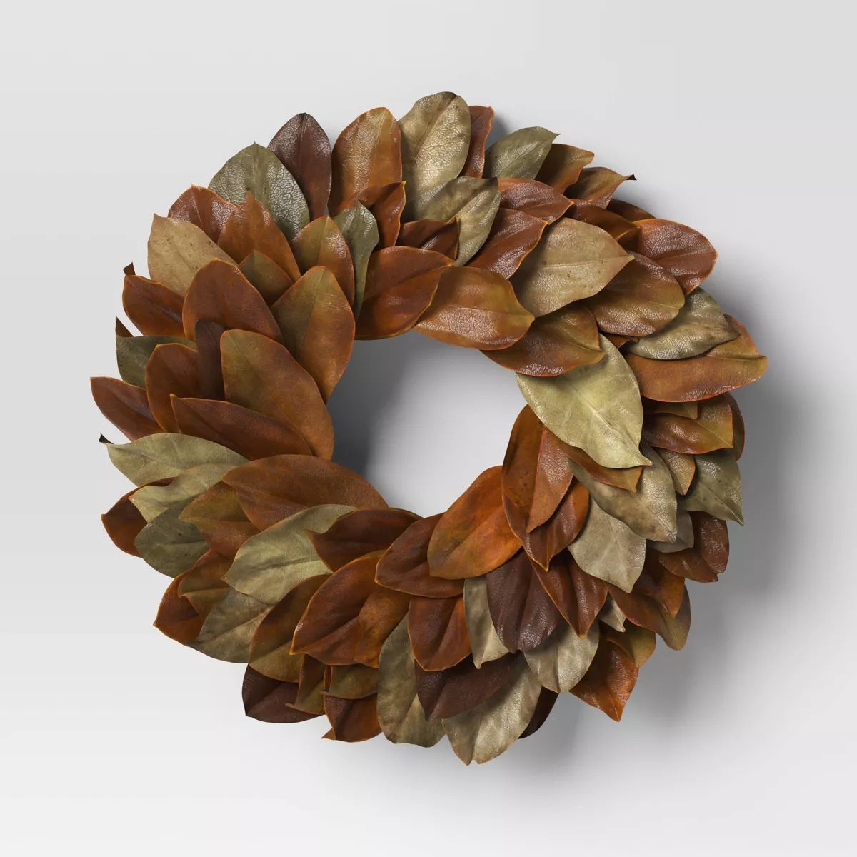 21.25" Magnolia Preserved Wreath Brown - Threshold™ | Target