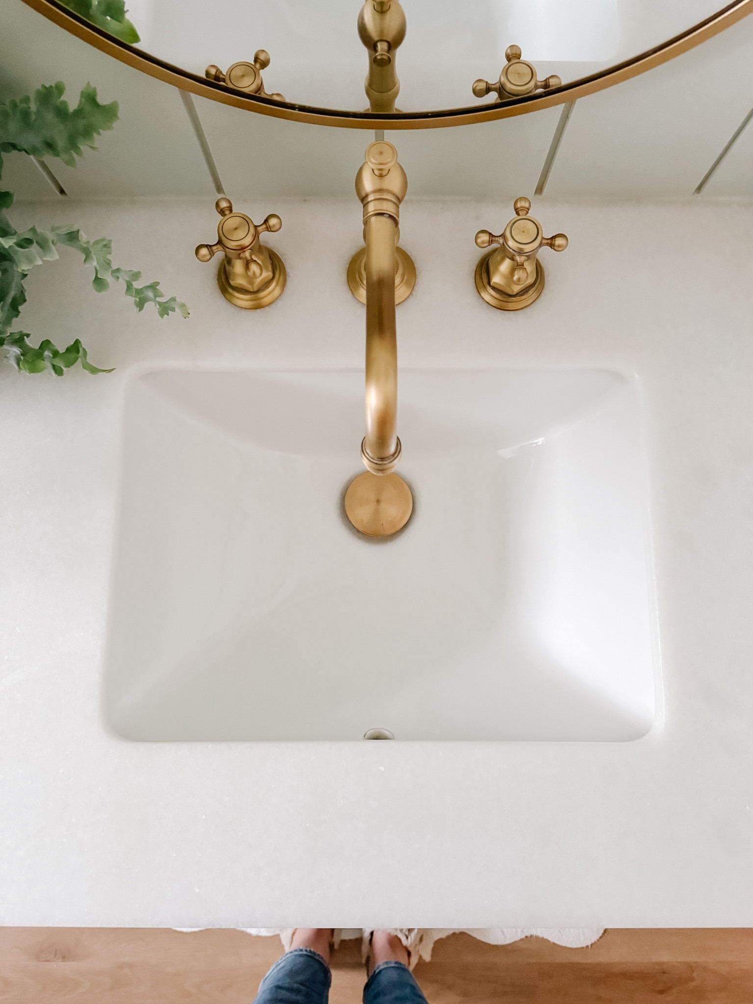 Shop Wayfair’s Black Friday Preview for up to 70% off and fast shipping. Get everything you need to finish up those last minute home projects and renovation details. 

#ad #wayfairpartner #onlyatwayfair #wayfair #paidlink 

Cottage style gold faucet, gold shower fixture, traditional dark brown walnut vanity, pill shaped mirror. 

#LTKStyleTip #LTKSaleAlert #LTKHome