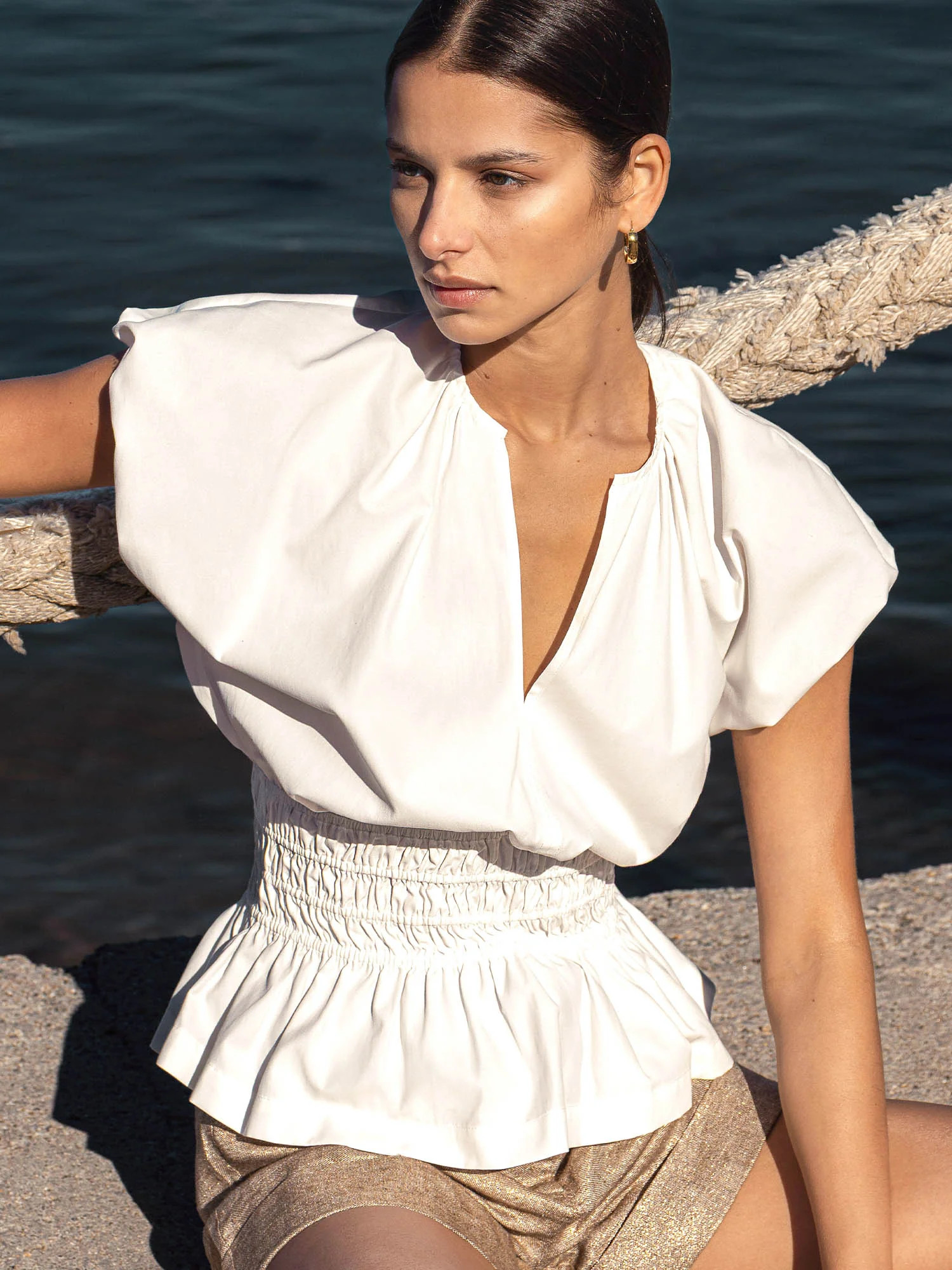 Women's Mina Top in Ivory | Brochu Walker | Brochu Walker