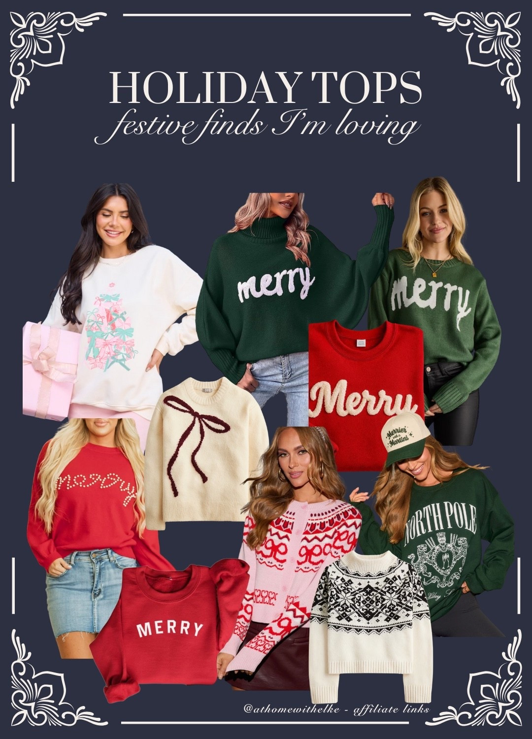 Festive holiday sweaters and cozy sweatshirts you’ll wear all season long ❄️✨ Linking all my favorites—perfect for Christmas parties, cookie nights, and winter lounging.

J Crew, Etsy, Vici, Amazon, Pink Lily

#LTKHoliday #LTKSeasonalStyle #LTKGiftGuide #LTKWinterFashion #LTKUnder50 #LTKSaleAlert #LTKCozy #LTKFinds #HolidayStyle #HolidayOutfits #ChristmasSweaters #FestiveFashion #CozyWinterStyle #WinterWardrobe #HolidayShopping #GiftIdeas #HolidaySweaters #ChristmasOutfitInspo #WinterStyleInspo #FashionRoundup

#LTKGiftGuide #LTKSeasonal #LTKHoliday