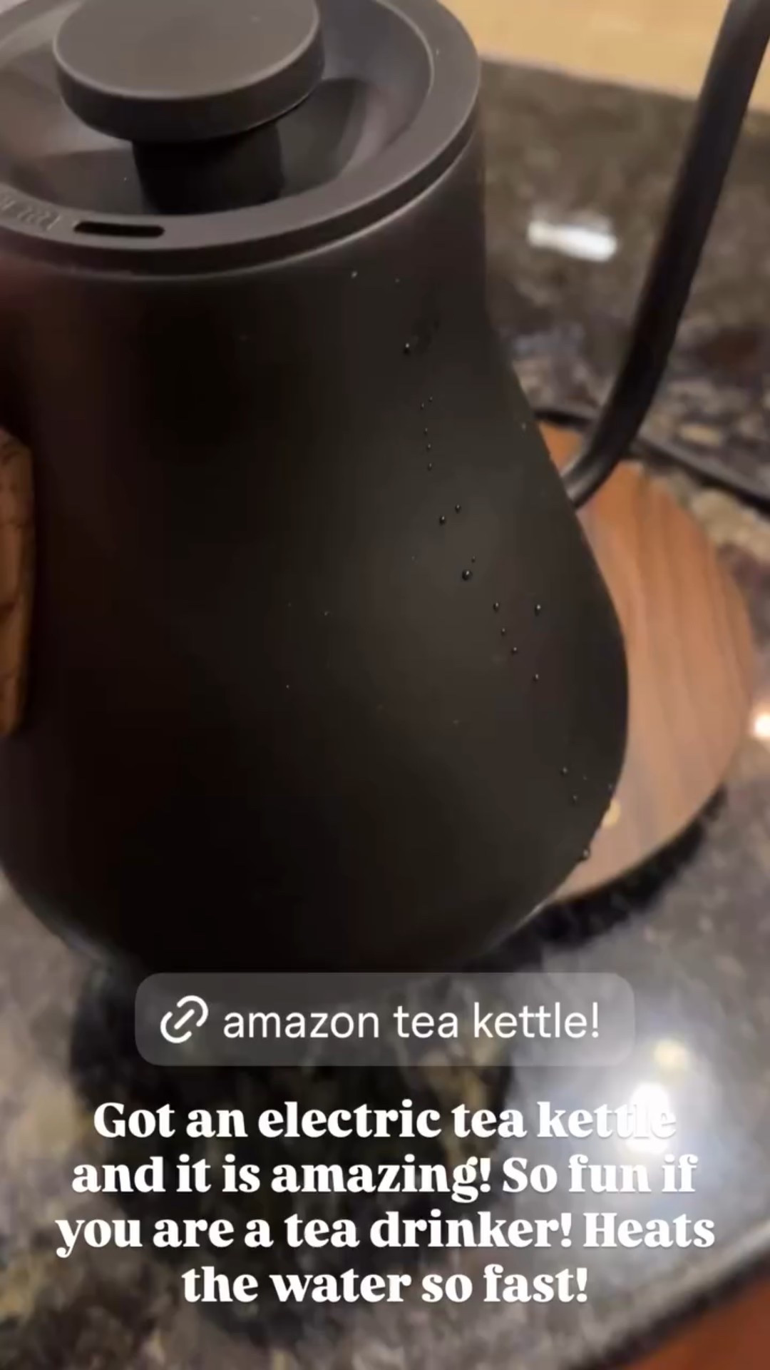 Got an electric tea kettle and it is amazing! So fun if you are a tea drinker! Heats the water so fast!