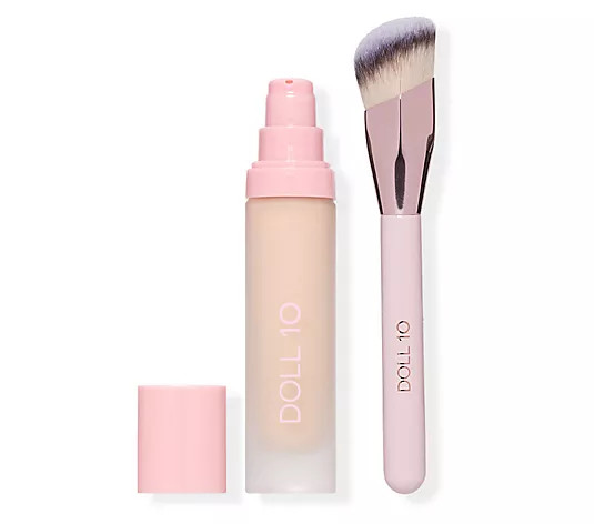Doll 10 TCE Serum Foundation with Brush | QVC