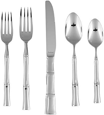 Fortessa Royal Pacific 18/10 Steel Flatware 20 Piece Place Setting, Polished Stainless | Amazon (US)
