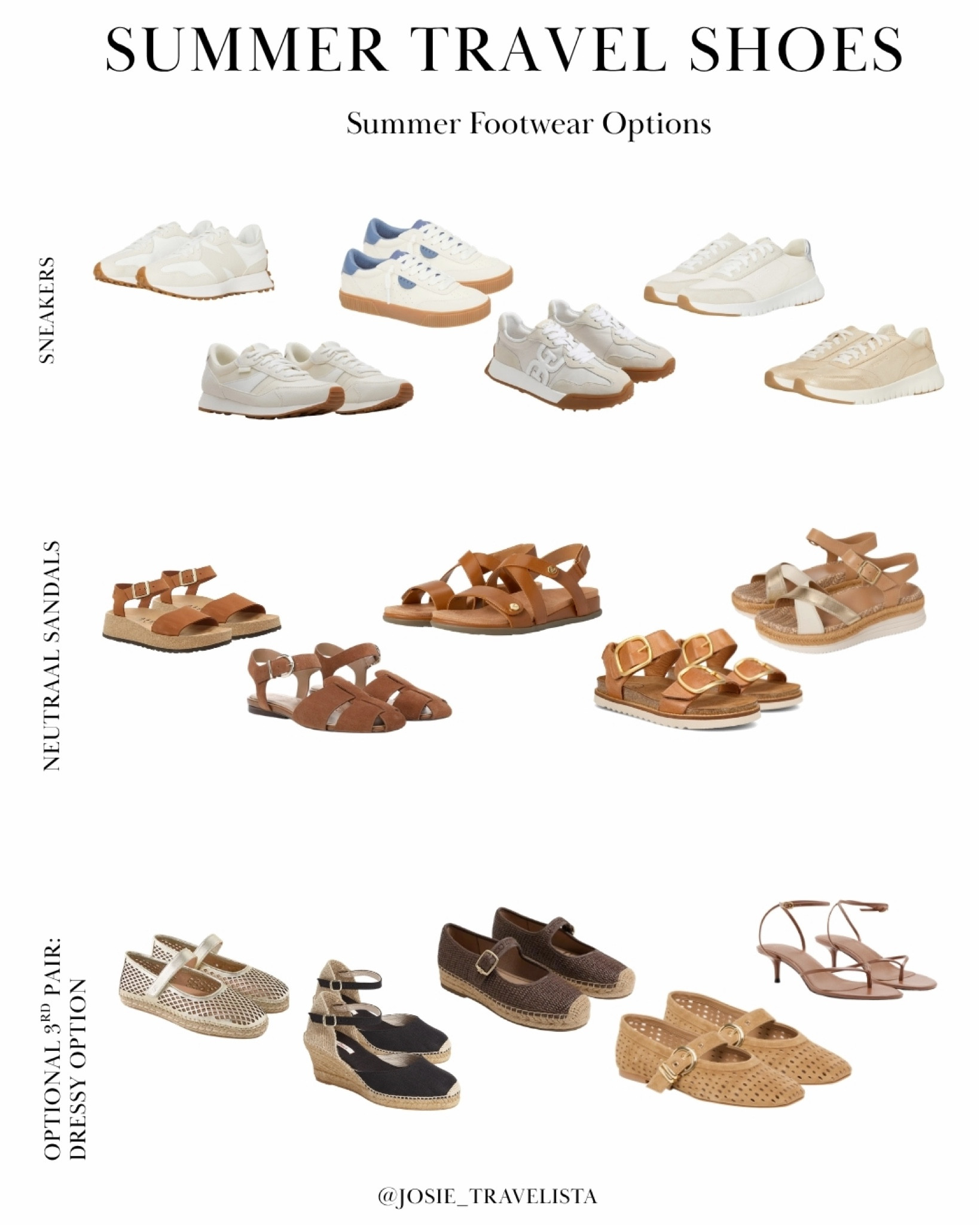 Summer travel shoes for Europe

You don’t need 5 pairs of shoes—just the right 2–3.

My formula:
• 1 sneaker (your 20K step shoe)
• 1 neutral sandal
• 1 optional dressy pair

Comfortable, versatile shoes that work across your entire Europe travel wardrobe.

#LTKTravel #LTKOver40