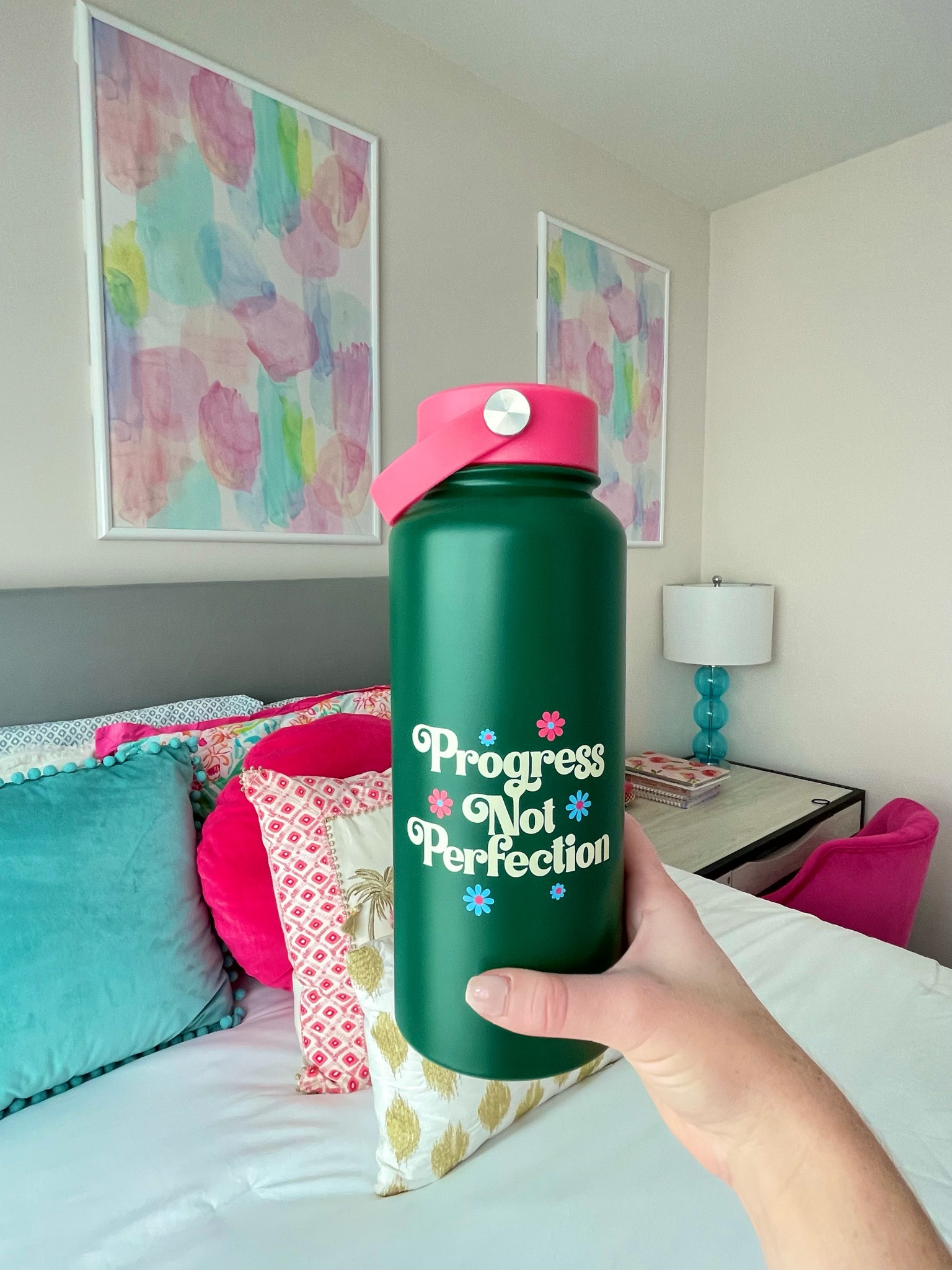 CUTEST water bottle! I absolutely love this ban.do water bottle. Not only does it hold a lot of water, but also reminds you of your progress💗

#LTKunder50