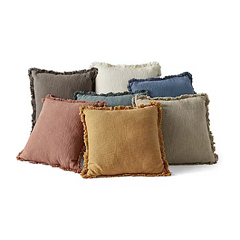 Linden Street Solid Texture Slub Square Throw Pillow | JCPenney