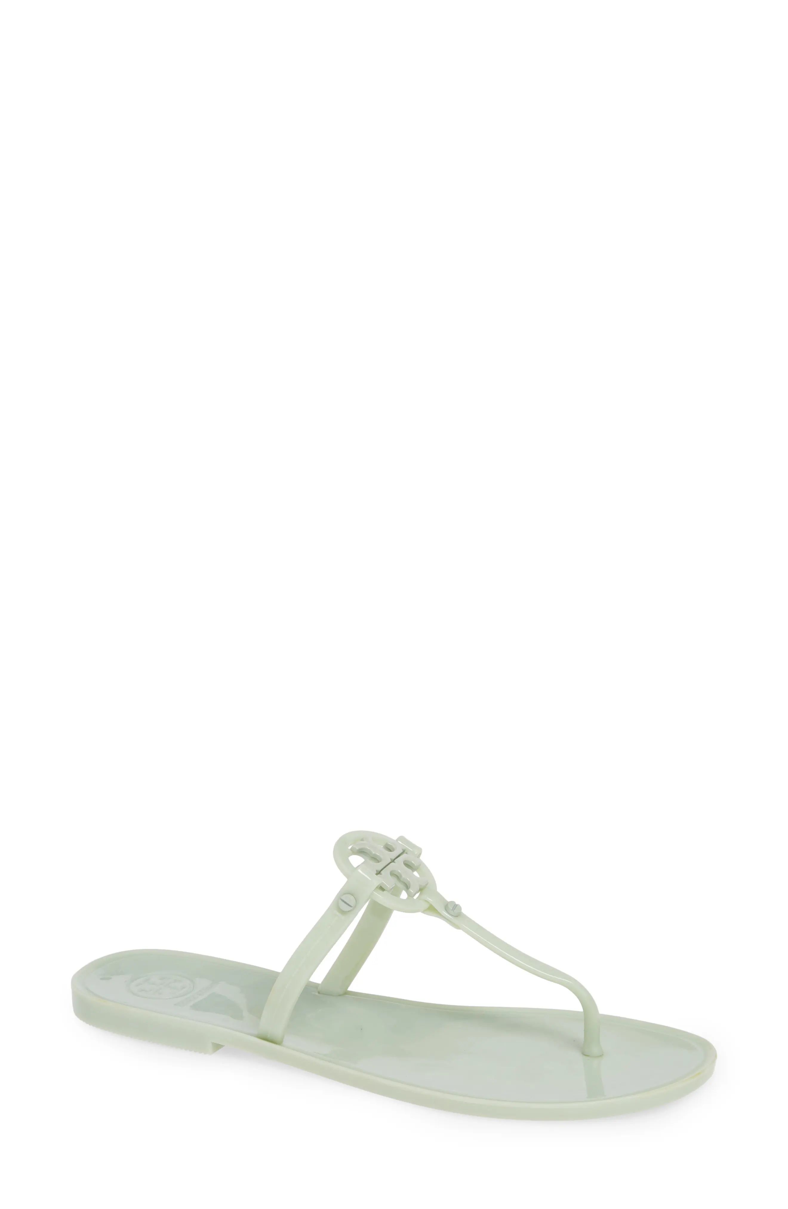 Women's Tory Burch 'Mini Miller' Flat Sandal, Size 5 M - Blue/green | Nordstrom