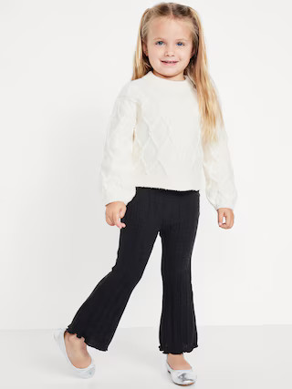 Cozy Ribbed Flare-Leg Leggings for Toddler Girls | Old Navy (US)