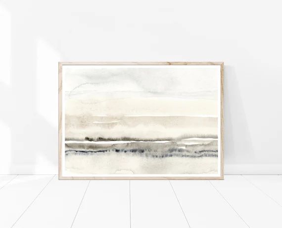 Beige And Grey Painting, Abstract Watercolor Print, Printable Art, INSTANT DOWNLOAD, Modern Minim... | Etsy (US)