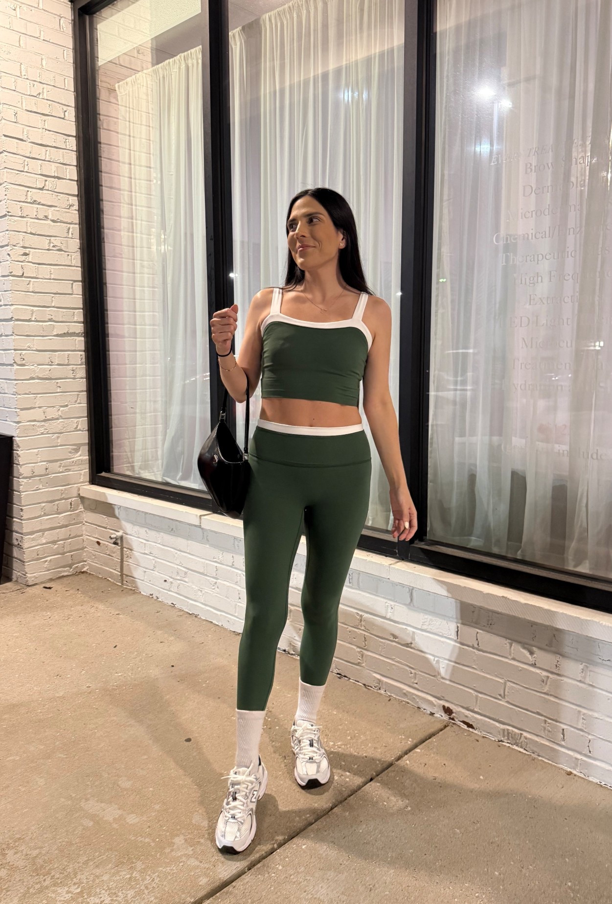 Size S in the top and leggings

#LTKootd #LTKgrwm #LTKfitnessgoals