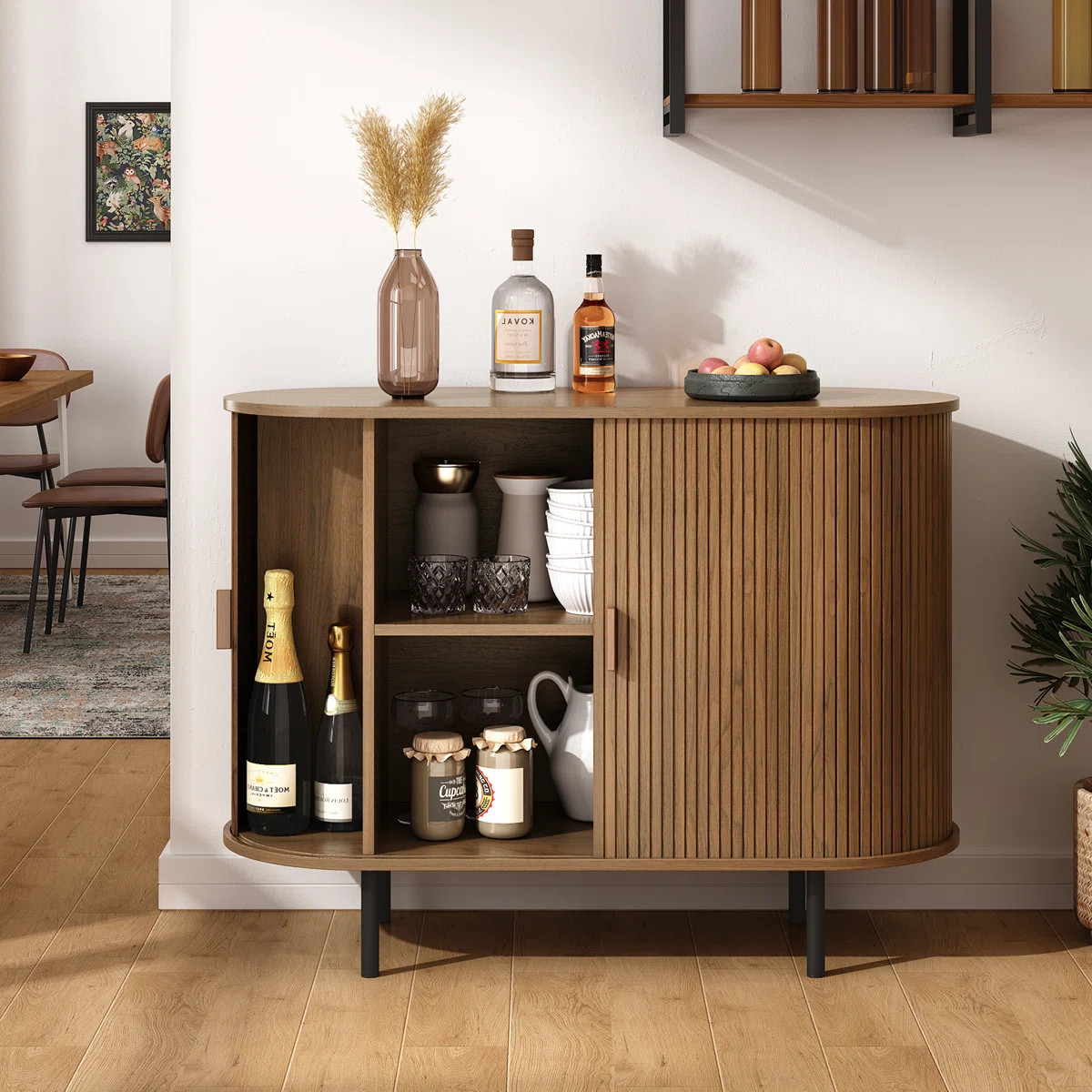 Sideboard Storage Cabinet With Doors And Shelves - Credenza Storage Cabinet For Office, Bedroom S... | Wayfair North America