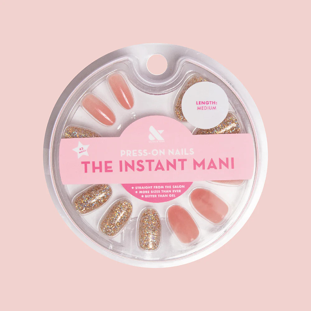 Glitter Accent - Press-On | Medium | Oval | Olive & June