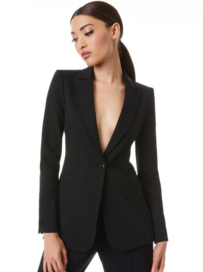 BREANN LONG FITTED BLAZER | Alice + Olivia