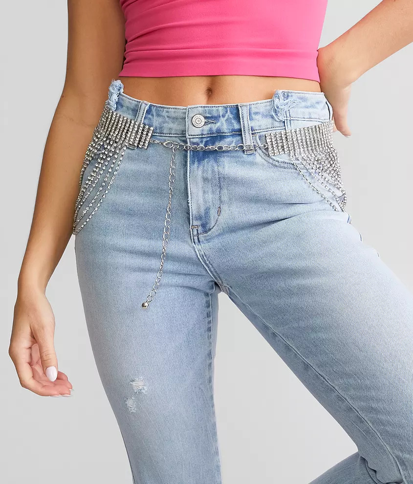 Draped Rhinestone Fringe Belt | Buckle