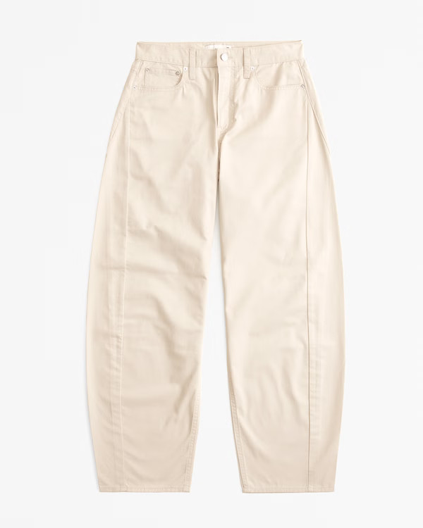 Mid Rise Barrel Pant | Abercrombie & Fitch (US)