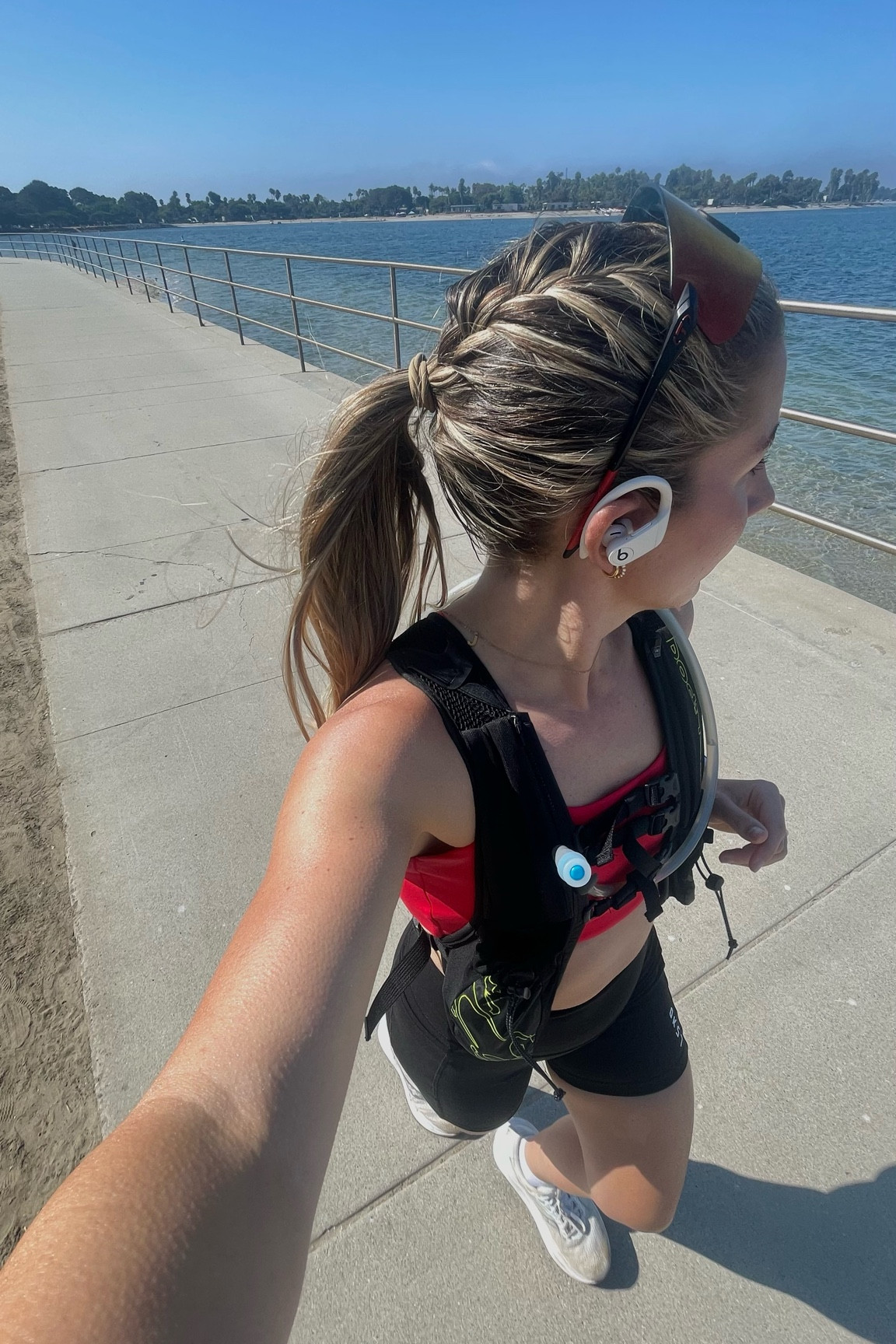 Linking my sunglasses, vest, shoes and headphones! 
