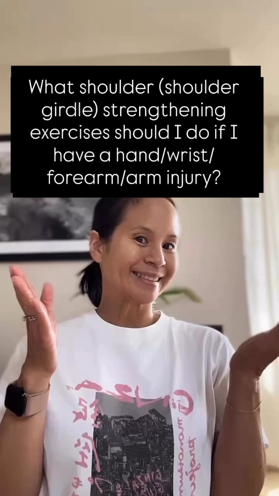 Here are a few important ones to start with!

1. Shoulder elevation/depression: raise your shoulder towards your ears, and then press your shoulders down to the ground.

2. Shoulder retraction: 
Move your elbows towards the back and then relax.

3. Shoulder protraction: start with your hands out in front of you about shoulder height.  Reach your hands out in front of you and then relax.

How did these exercises go? 

Let me know in the comments!

If you have DeQuervain’s and would like to learn my entire therapeutic home program than comment “guide” below.

It teaches you what you should do week by week to decrease your pain.

Hi my name is Rose and I Here are a few important ones to start with!

1. Shoulder elevation/depression: raise your shoulder towards your ears, and then press your shoulders down to the ground.

2. Shoulder retraction: 
Move your elbows towards the back and then relax.

3. Shoulder protraction: start with your hands out in front of you about shoulder height.  Reach your hands out in front of you and then relax.

How did these exercises go? 

Let me know in the comments!

If you have DeQuervain’s and would like to learn my entire therapeutic home program than comment “guide” below.

It teaches you what you should do week by week to decrease your pain.

Hi my name is Rose and I am an Orthopedic occupational therapist and certified hand therapist for the last 20 years.  I specialize in treating injuries of the hands to the shoulders.  My goal is to provide effective solutions for those ready to get their life back!!

#dequervainstenosynovitis #dequervains #wristpain #wristpainrelief #wristpainexercises