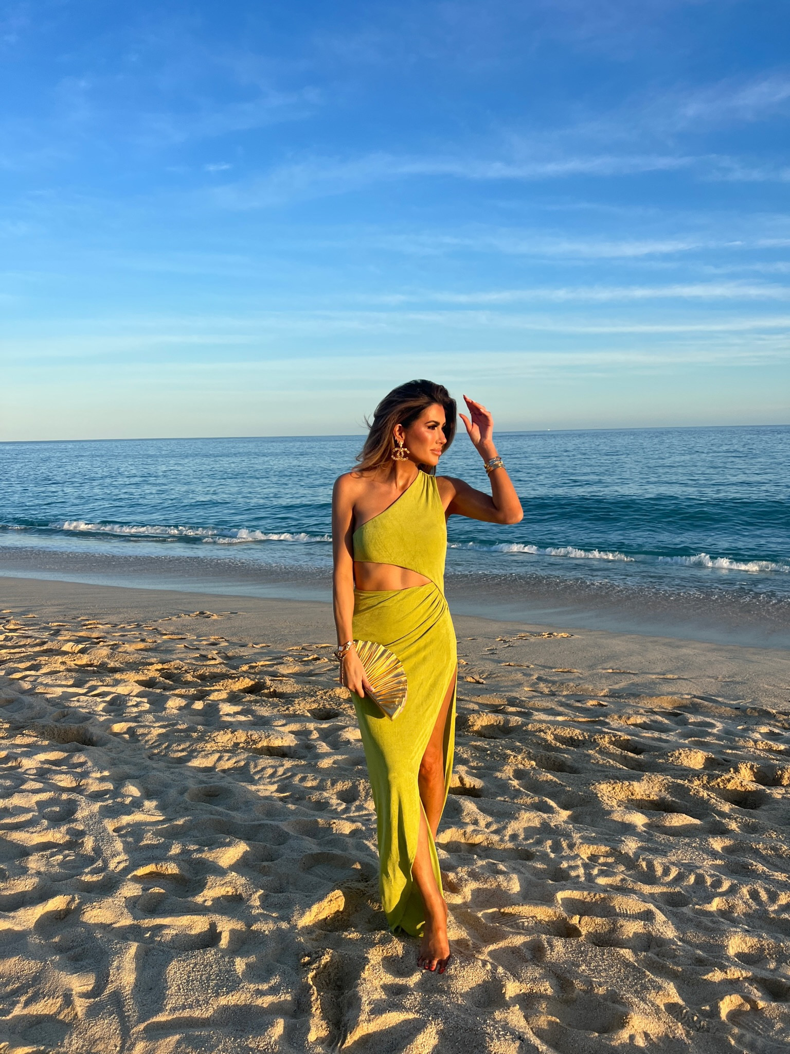 Wearing a size small in dress. 

Resort wear, spring break inspo, beach vacation, dinner outfit, summer dress, spring inspo, Cabo fashion, gold clutch, Emily Ann Gemma 

#LTKstyletip #LTKtravel