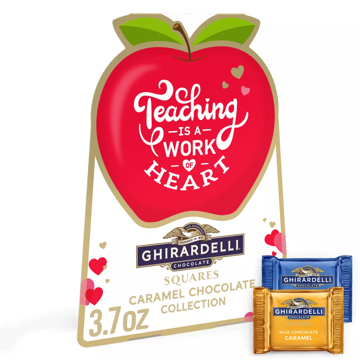 Ghirardelli Valentine's Caramel Chocolate Squared Collection Teacher's Gift - 3.7oz | Target