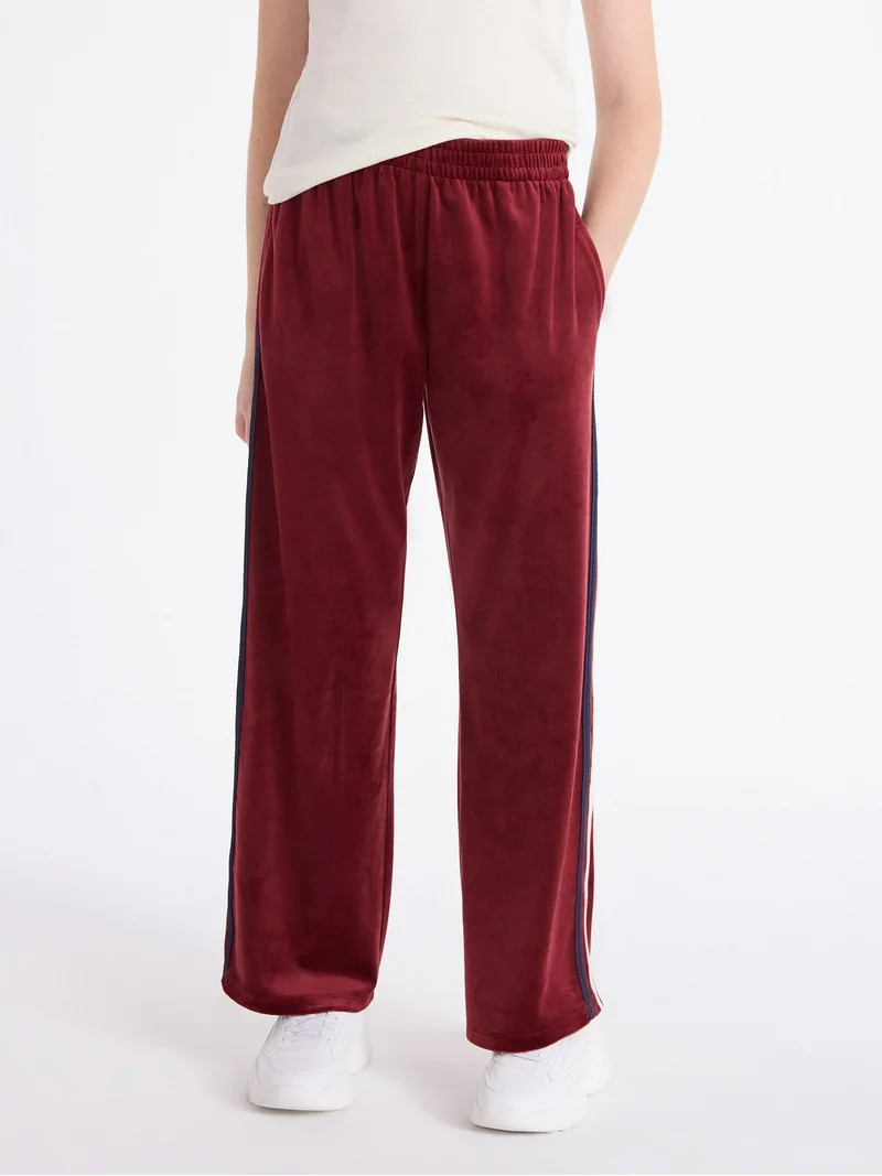Weekend Academy Girls Velour Track Pants, Size 4-18 | Walmart (US)