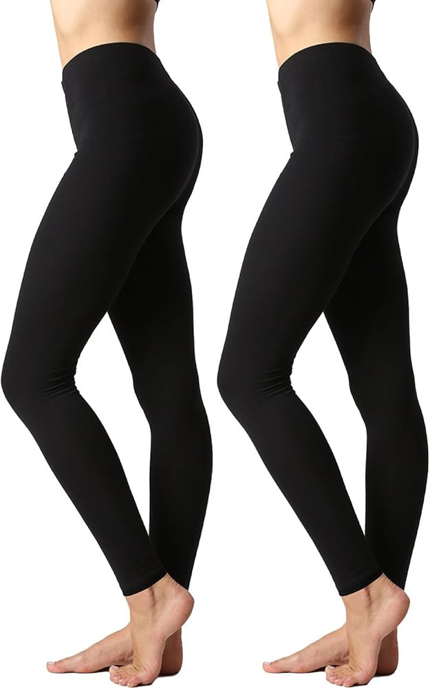 Women's Premium Cotton Full Length Leggings OP-1851 | Amazon (US)