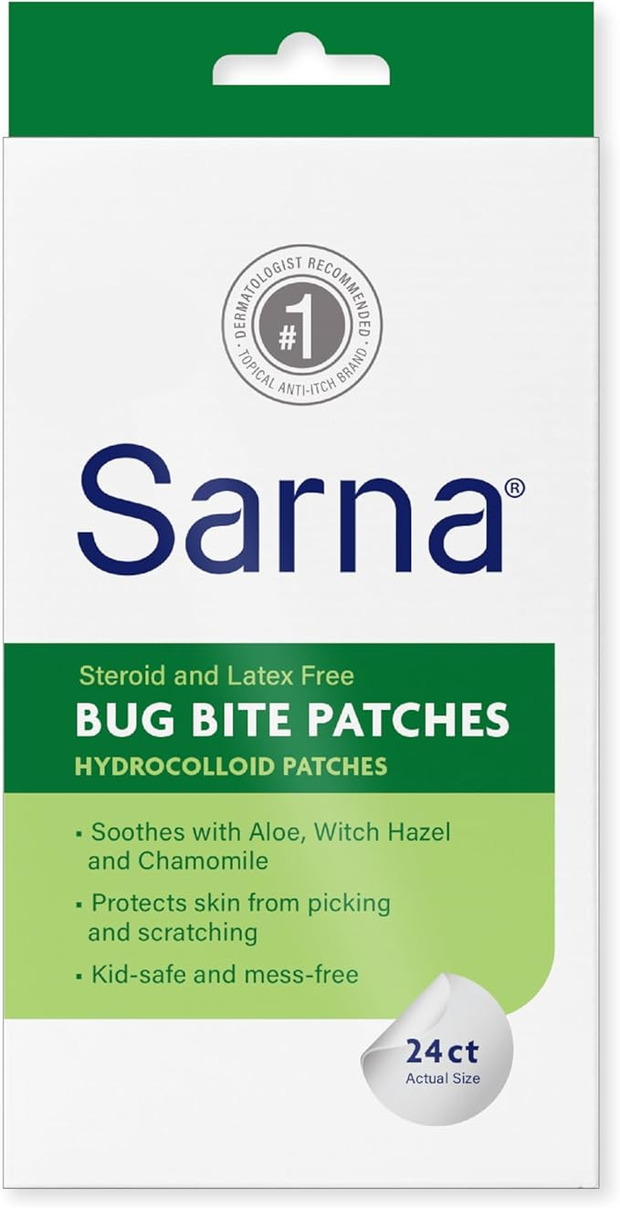 Sarna Bug Bite Patches - Peel and Stick Hydrocolloid Patches with Aloe, Witch Hazel and Chamomile... | Amazon (US)