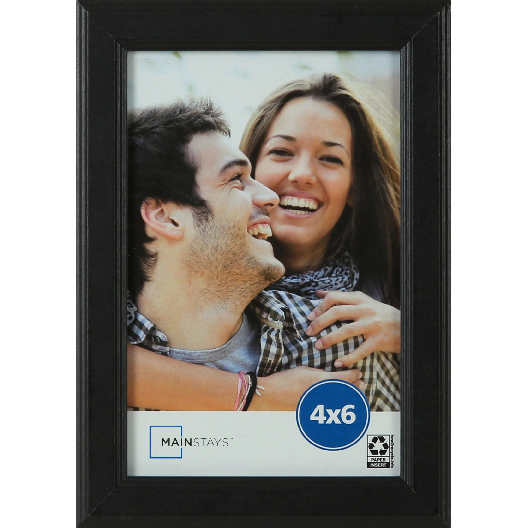 Mainstays 4x6 Step Black Basic Tabletop Picture Frame | Walmart (US)