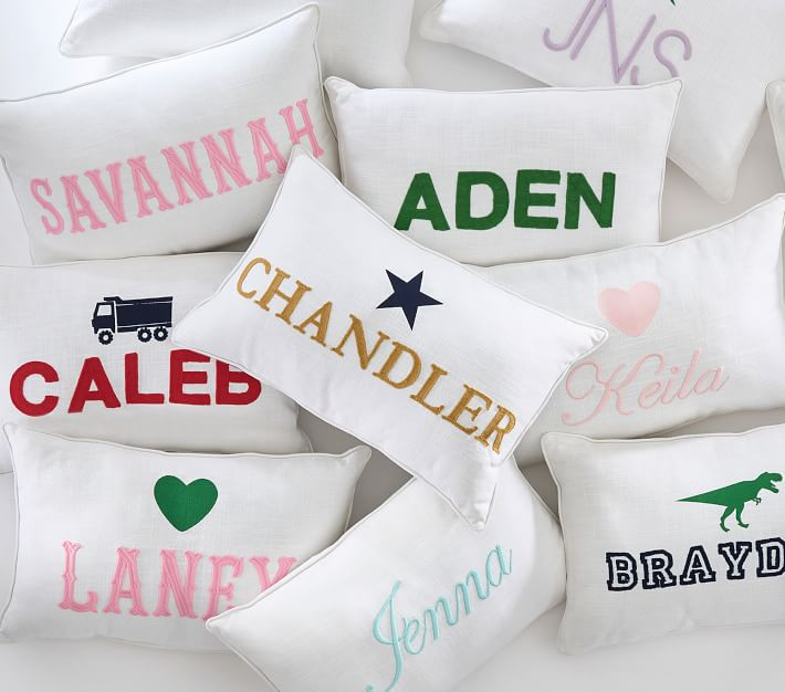 Monogram Name Pillow Cover | Pottery Barn Kids